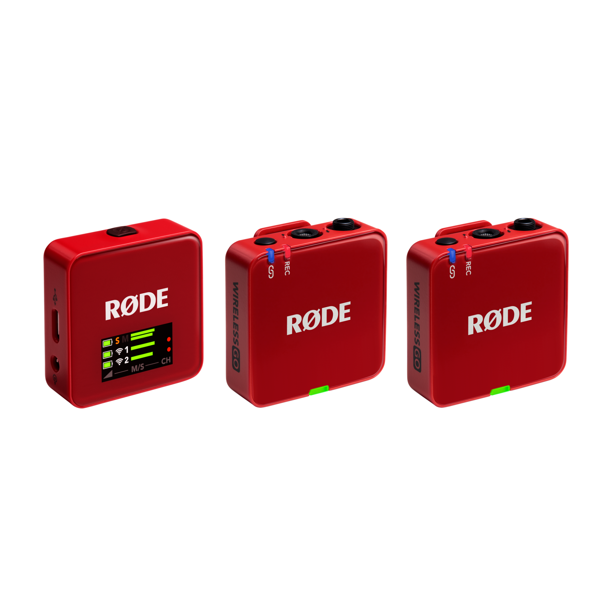 RØDE Wireless GO GEN3 két csatornás vezeték nélküli mikrofon rendszer, piros-0