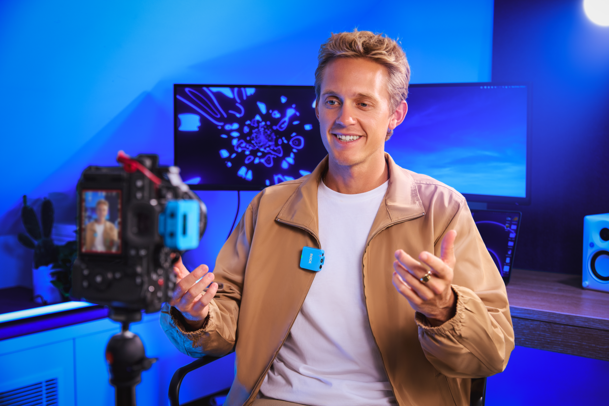 RØDE Wireless GO GEN3 két csatornás vezeték nélküli mikrofon rendszer, kék-1