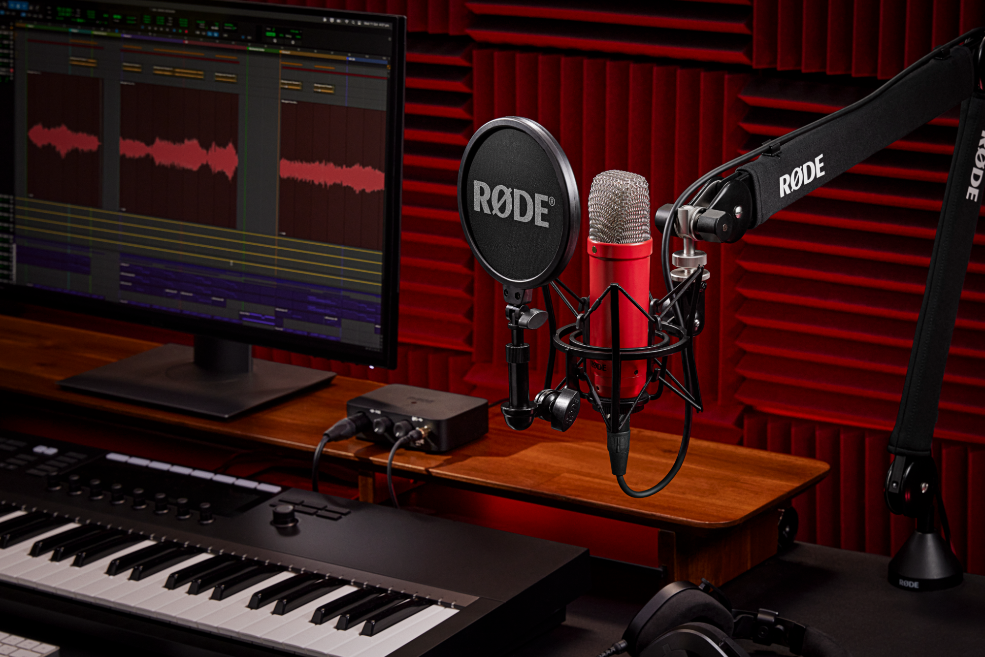 RØDE NT1 Signature Series kondenzátor stúdió mikrofon, piros-4