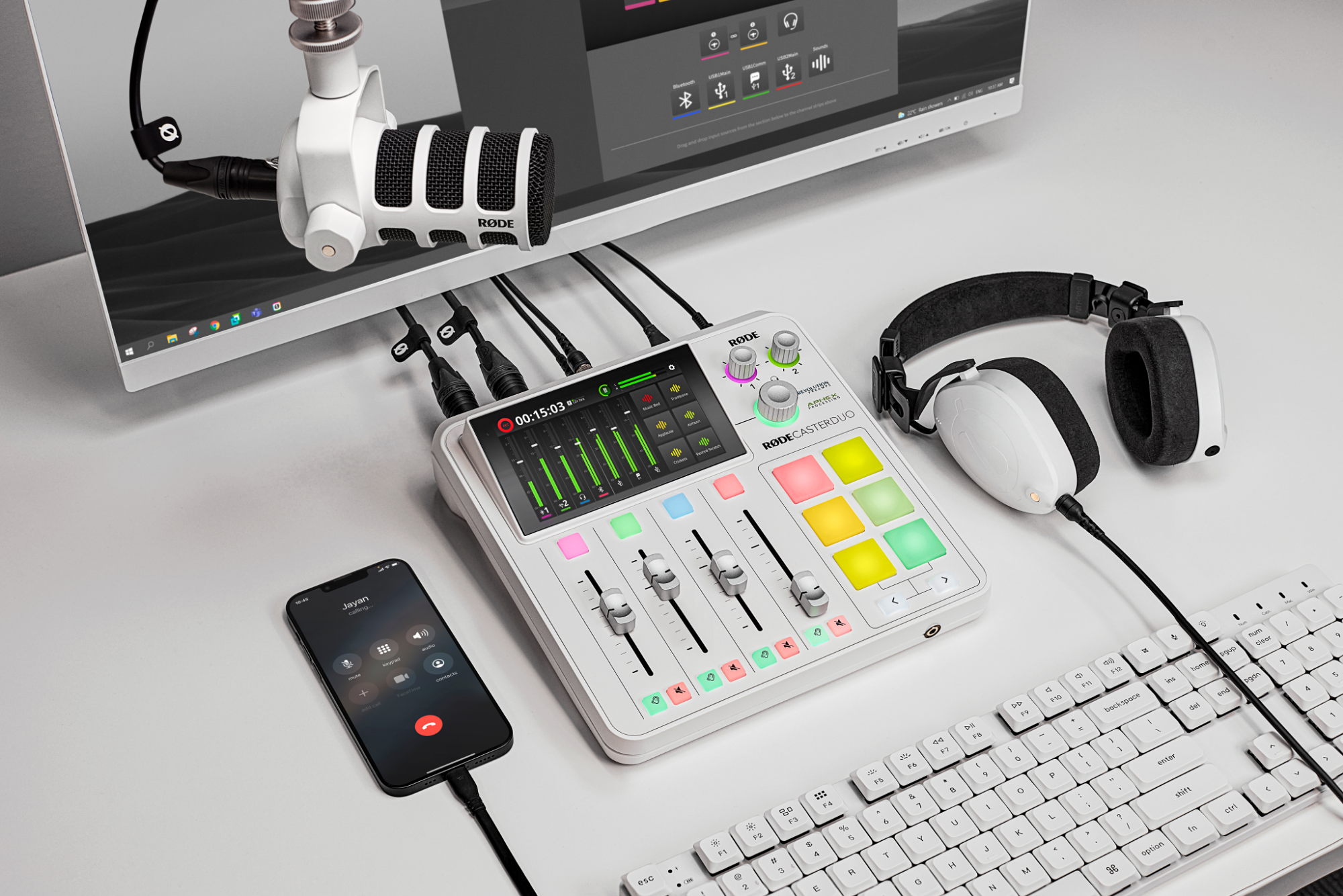 RØDECaster Duo podcast és audio produkciós keverő, fehér-7