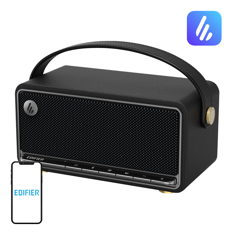Edifier MP330 Retro Fekete Hordozható Bluetooth Hangszóró-0