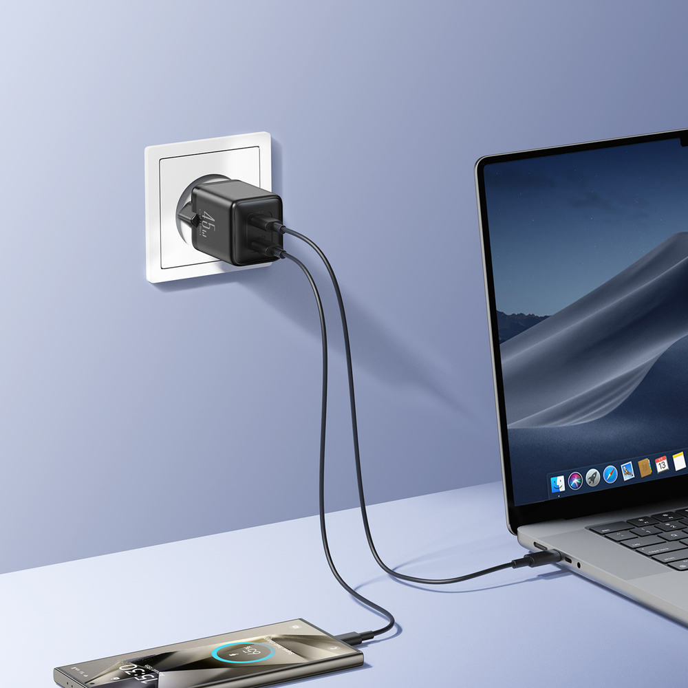 Joyroom JR-TCG17 45W hálózati USB-C töltő adapter (EU csatlakozó) - fekete-5
