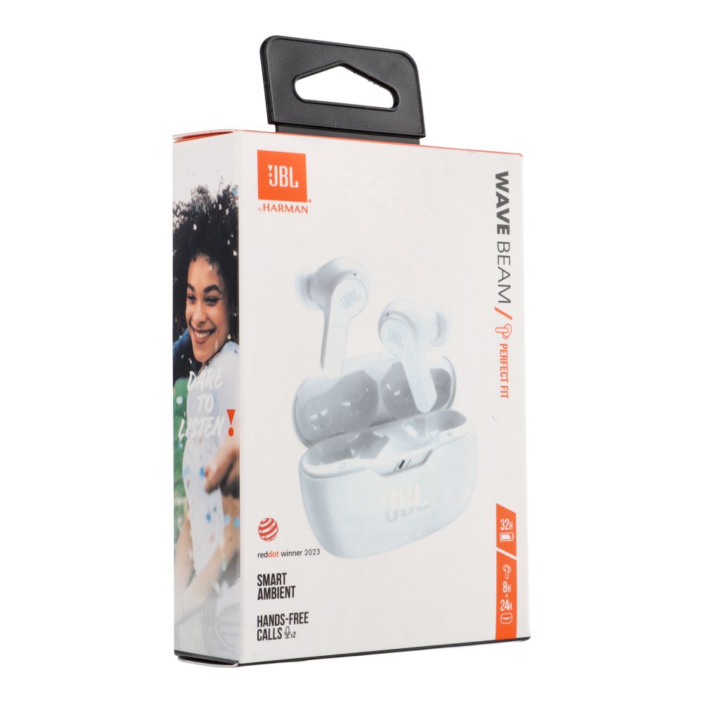 JBL Wave Beam TWS Bluetooth Vezeték Nélküli Fülbe Helyezhető Fülhallgató Fehér EU-0