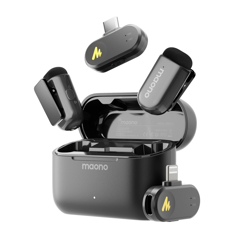 Maono WM622 PBC2 vezeték nélküli mikrofon szett Lightning csatlakozóval-11