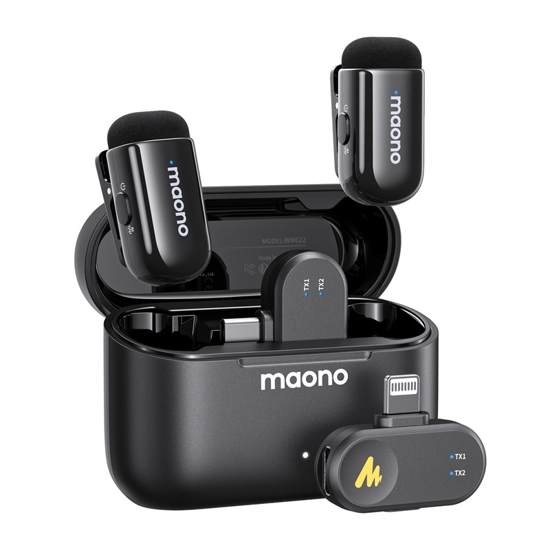 Maono WM622 PBC2 vezeték nélküli mikrofon szett Lightning csatlakozóval-10