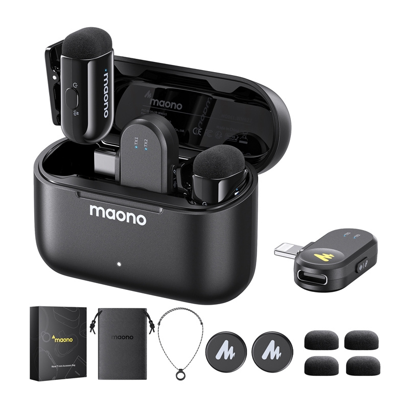Maono WM622 PBC2 vezeték nélküli mikrofon szett Lightning csatlakozóval-8