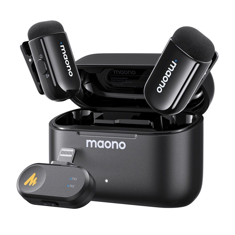 Maono WM622 PB2 vezeték nélküli mikrofon szett Lightning csatlakozóval-10