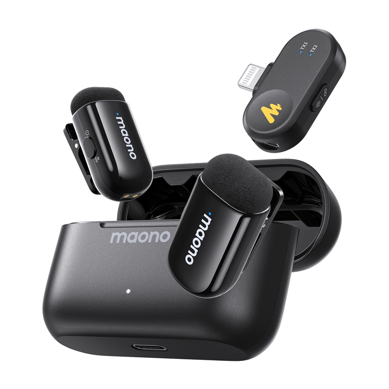 Maono WM622 PB2 vezeték nélküli mikrofon szett Lightning csatlakozóval-9