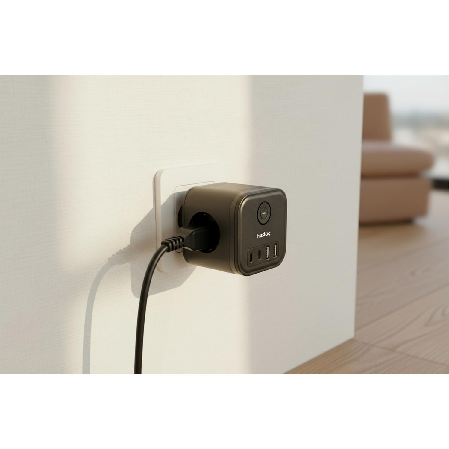 Huslog Cube hálózati elosztó HUS1050 USB-A, USB-C porttal-2