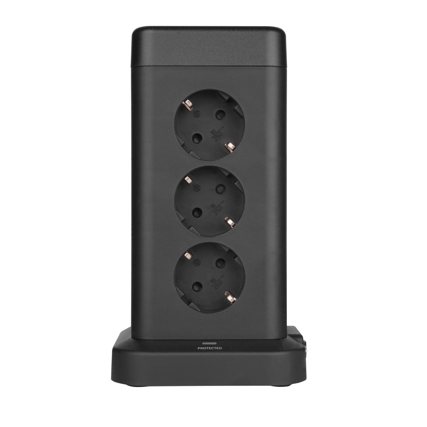 Huslog függőleges hálózati elosztó USB-A, USB-C porttal-1