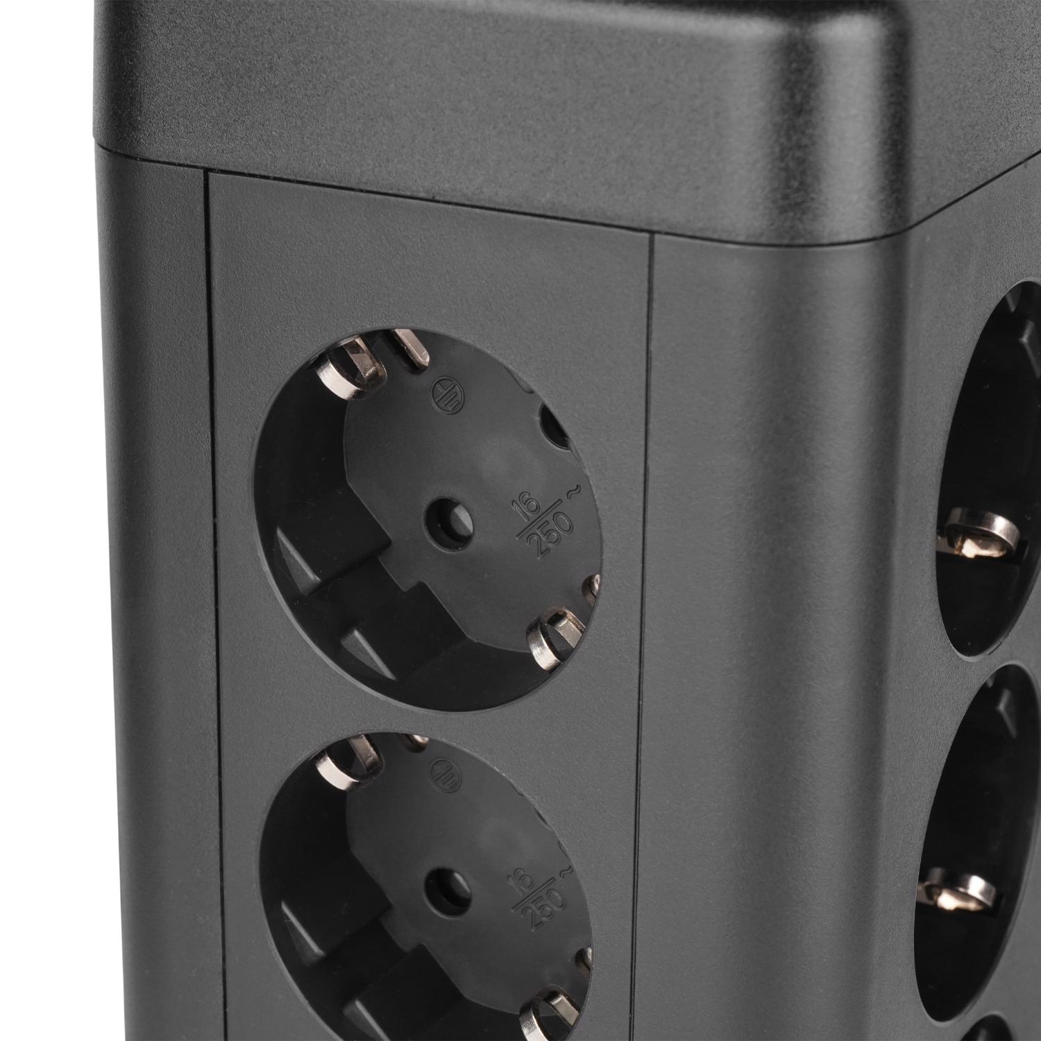 Huslog függőleges hálózati elosztó USB-A, USB-C porttal-5