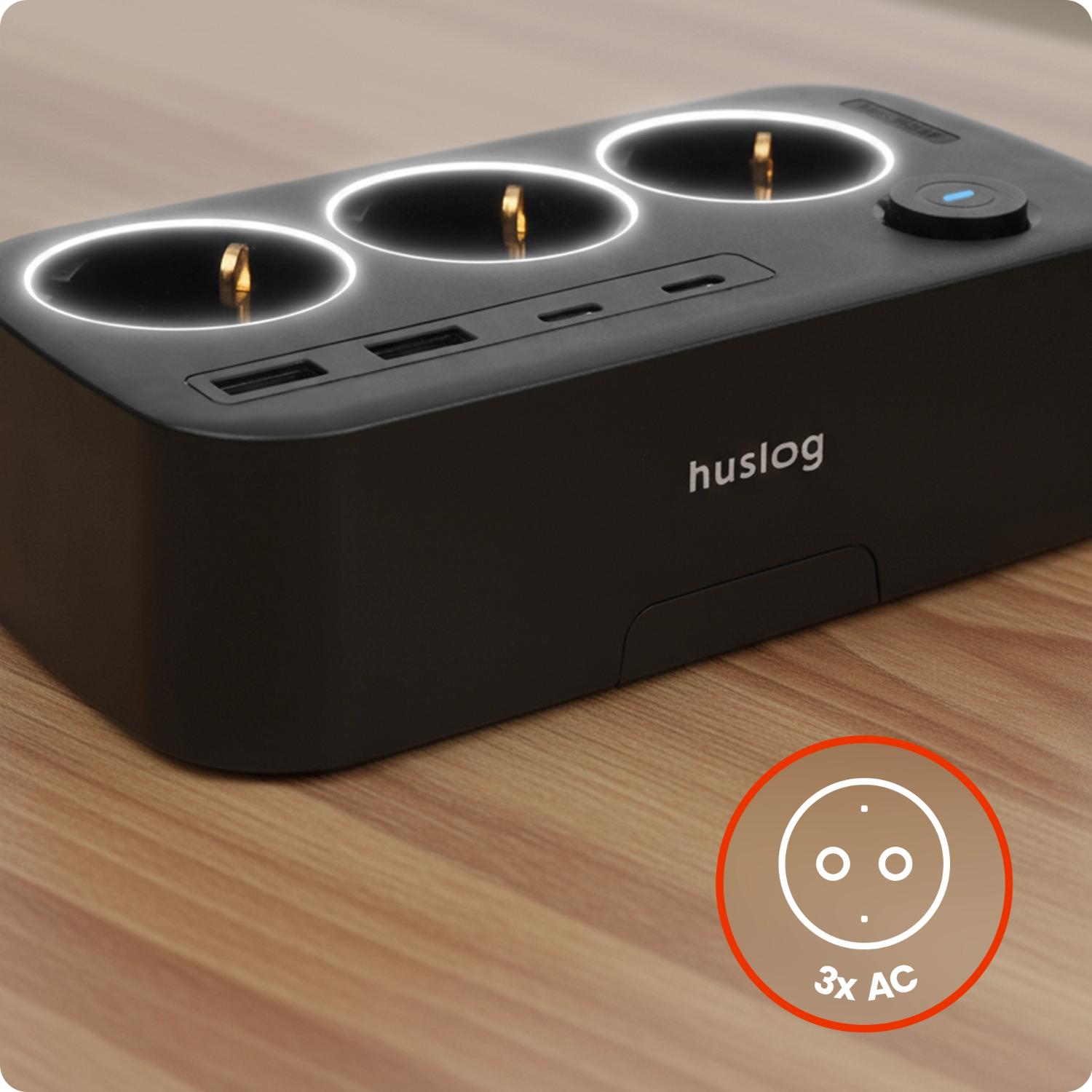 Huslog HUS1056 Hálózati elosztó telefontartóval USB-A, USB-C porttal-9