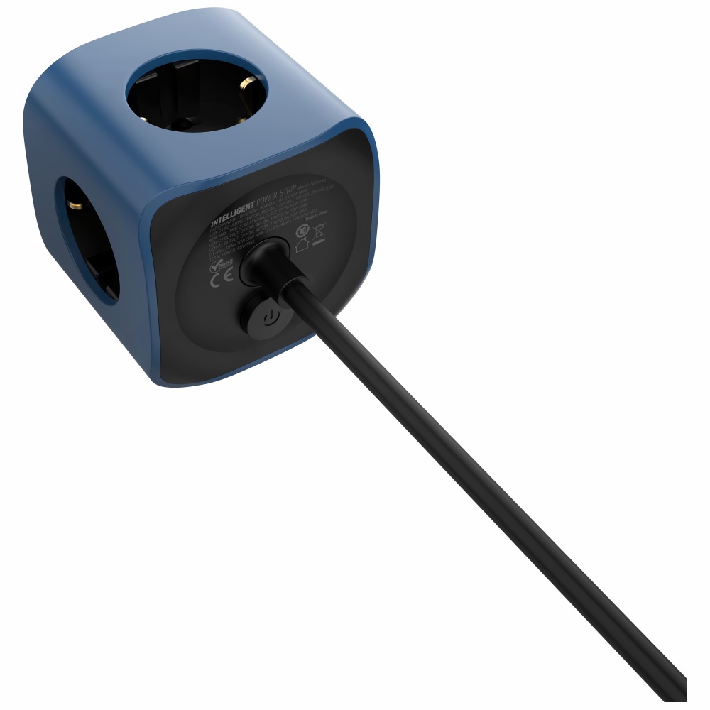 Cellline Power Socket Cube 6 az 1-ben 2500W USB/2xUSB-C 65W kék halózati elosztó-7