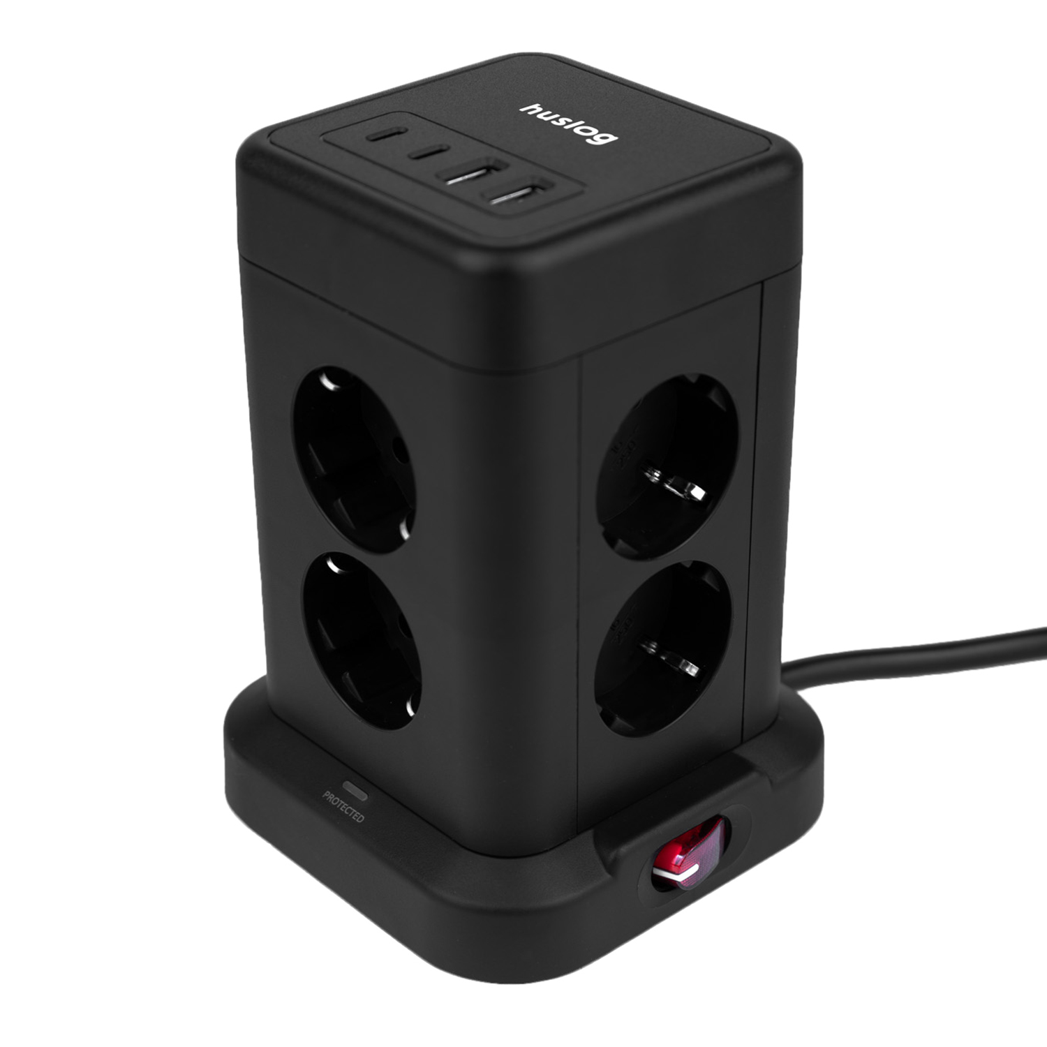 Huslog függőleges hosszabbító USB-vel-11