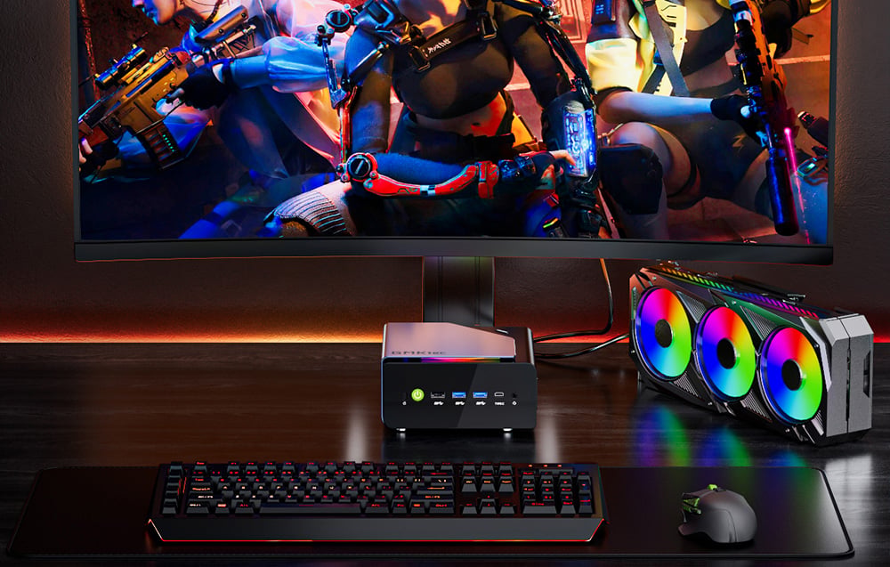 GMKtec K12 mini számítógép AMD Ryzen 7 H255 32 GB RAM + 1 TB SSD Windows 11 Pro-6