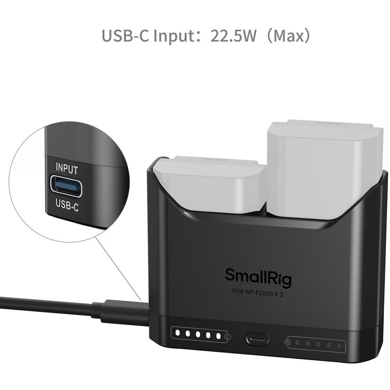 SmallRig 5490 fényképezőgép akkumulátortöltő LP-E6P-hez-2