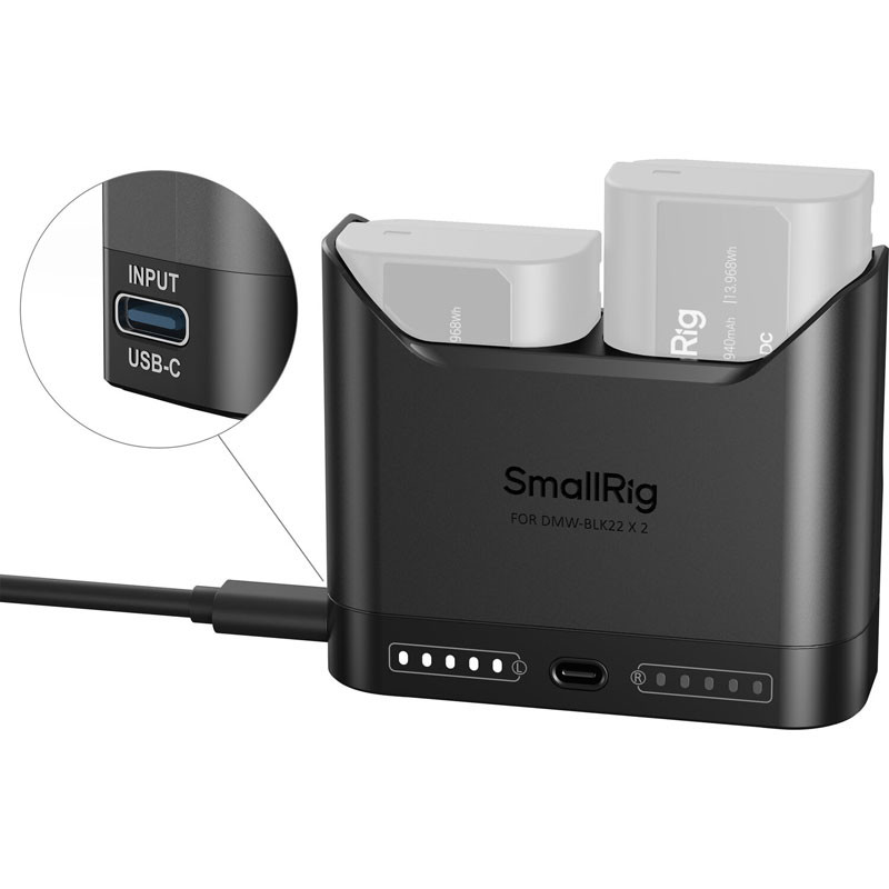 Smallrig 5492 kamerás akkumulátortöltő DMW-BLK22 akkumulátorhoz-1