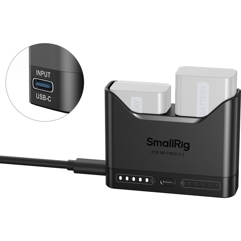 SmallRig 5493 fényképezőgép-akkumulátortöltő NP-FW50 akkumulátorhoz-1
