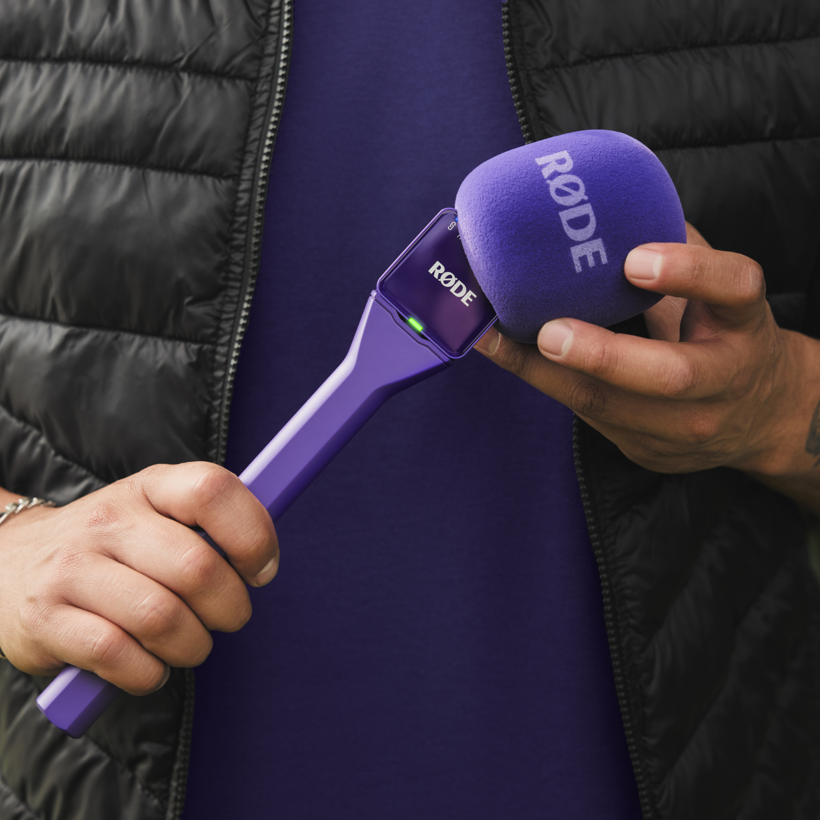 RØDE Interview GO mikrofonfogó nyél vezeték néküli mikrofonokhoz, lila-7