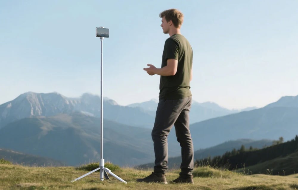 Telesin szelfi bot tartó/ állvány, 1,8m-4