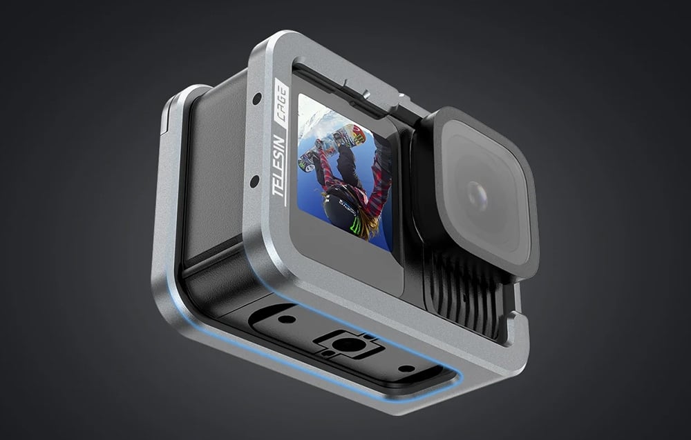 Alumínium fém védő kamera keret Telesin GoPro Hero 13-hoz-2