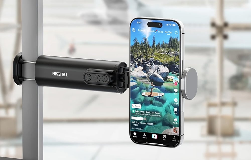 Telesin bilincses tartó bluetooth távirányítóval-3