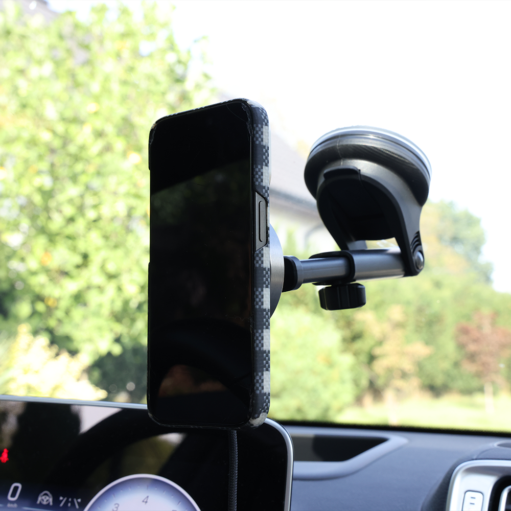 Blavec autós telefontartó BHC-01A mágneses vezeték nélküli töltéssel szélvédőre és műszerfalra (BHC01A-MWIB) fekete-5