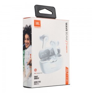 JBL Wave Beam TWS Bluetooth Vezeték Nélküli Fülbe Helyezhető Fülhallgató Fehér EU