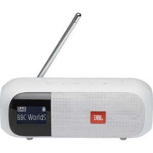 JBL Tuner 2 hordozható Bluetooth hangszóró FM/DAB/DAB+ rádióval fehér EU