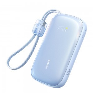 Baseus EnerFill FC21 Qpow 3 Ultra 20000mAh 22.5W Powerbank kijelzővel és kábellel - Kék