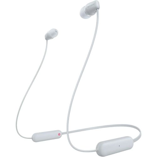 Sony WI-C100 Bluetooth Vezeték nélküli fülhallgató, BT 5.0, Távirányító, Fehér EU-0