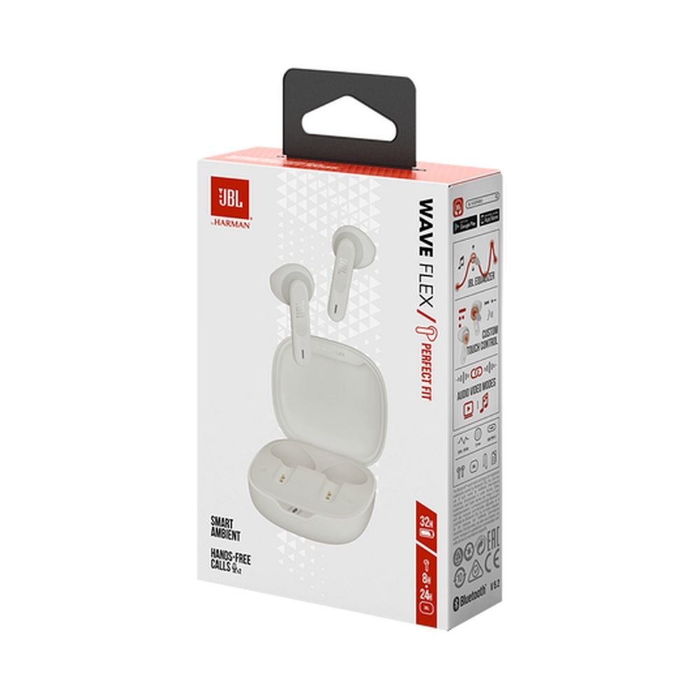 JBL Wave Flex TWS Bluetooth Vezeték Fülhallgató Fehér EU (JBLWFLEXWHT)-2
