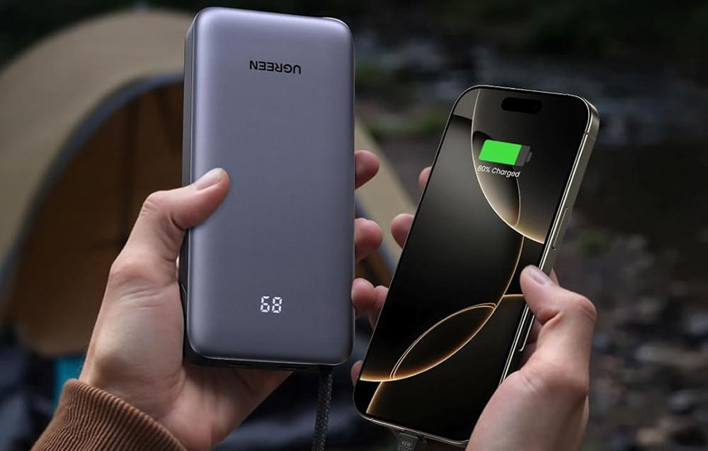 Powerbank beépített kábellel 20000mAh UGREEN PB536 45W (szürke)-6
