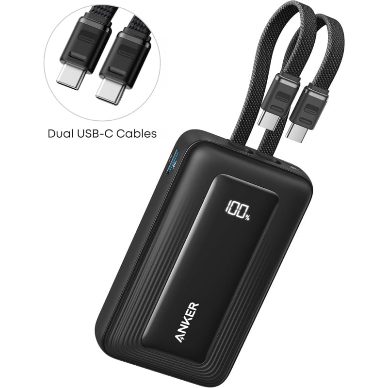 Powerbank Anker Zolo, 10000mAh, 35W, QC + PD, Fekete A1680H12-1