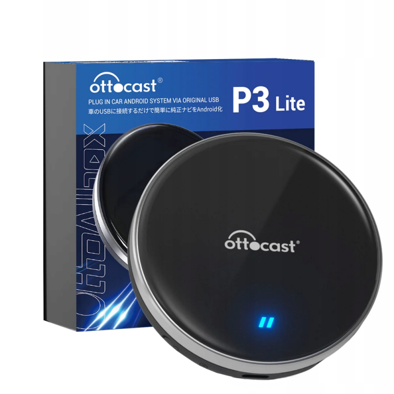 Wireless Carplay / Android Auto adapter Ottocast OttoAibox P3 Lite Apple iPhone / Android sorozathoz, fekete-0