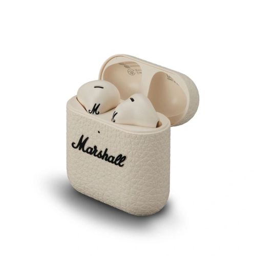 Marshall Minor IV valódi vezeték nélküli Bluetooth fülhallgató 5.3-as Bluetooth kapcsolattal, aktív zajszűréssel, Qi vezeték nélküli töltéssel, IPX4, krémszínű, európai verzió-1