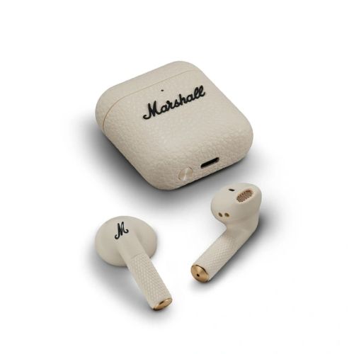 Marshall Minor IV valódi vezeték nélküli Bluetooth fülhallgató 5.3-as Bluetooth kapcsolattal, aktív zajszűréssel, Qi vezeték nélküli töltéssel, IPX4, krémszínű, európai verzió-3