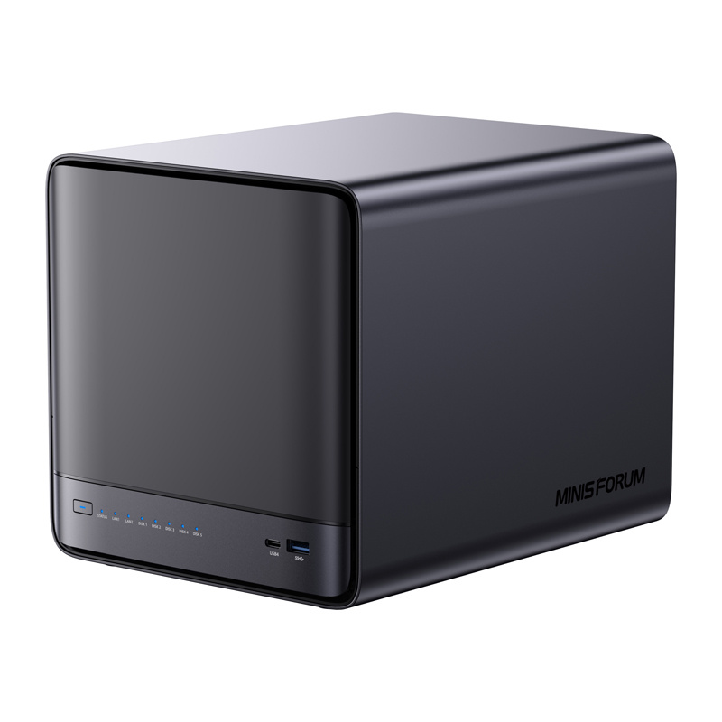 MINIS PC Minis Forum NAS N5 AMD Ryzen 7 H255, 16GB+128GB OS tárolás-0