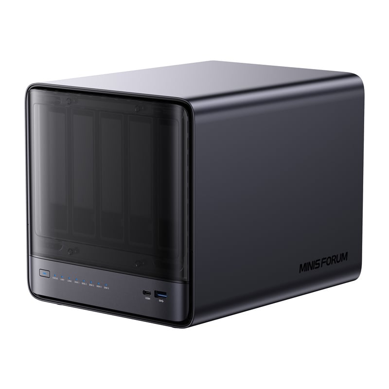 MINI-PC Minis Forum NAS N5 Pro AMD Ryzen AI 9 HX Pro 370, 32GB+128GB O-14