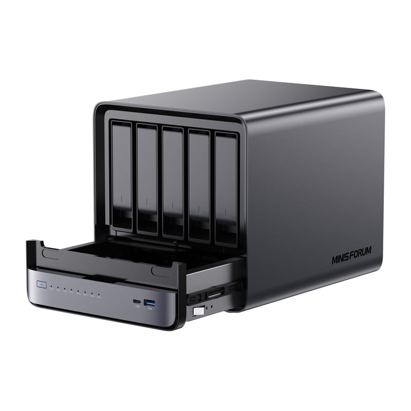 MINI-PC Minis Forum NAS N5 Pro AMD Ryzen AI 9 HX Pro 370, 32GB+128GB O-12