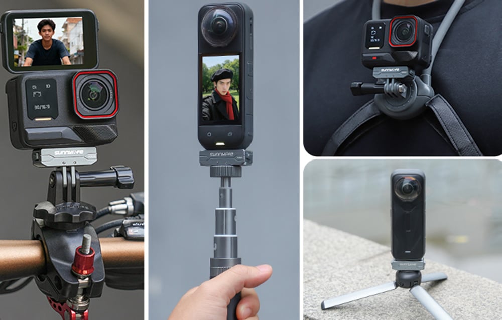 Alumínium Ötvözet Mágneses Adapter Sunnylife AD020 az Insta360 X5 / Ace / Ace Pro 2 / 1 számára-2