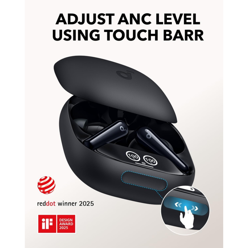 Anker Soundcore Liberty 4 Pro, Fekete Vezeték nélküli fülhallgató-1