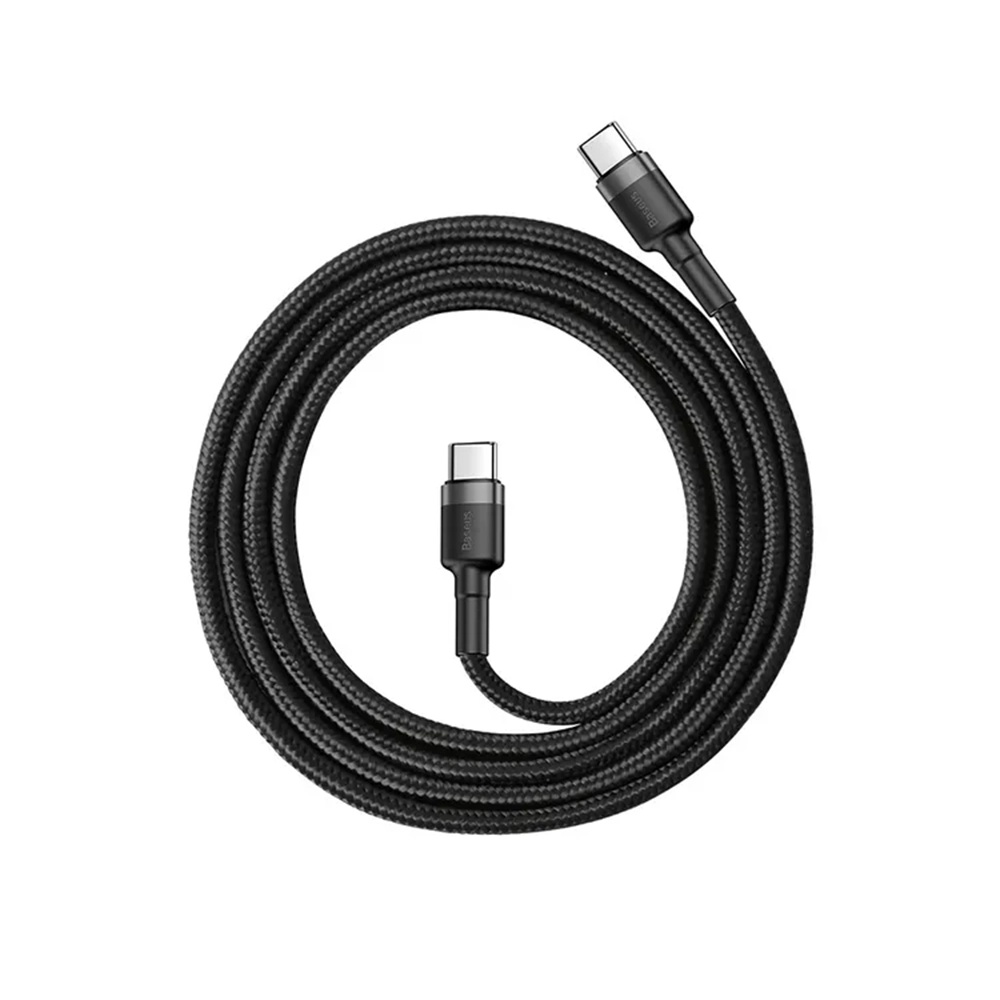 USB-C to USB-C kábel Baseus, 60W, 2m - Fekete / Szürke Baseus - (E0418500)-3