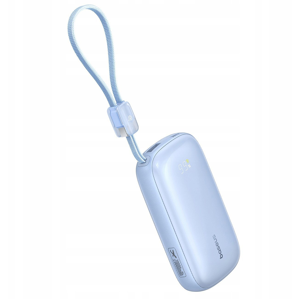 Baseus Power Bank EnerFill FC21 Qpow 3 Ultra (E0027Q03) - Levehető kábellel, 10000mAh, 45W, Digitális kijelző - Galaxy Blue-1