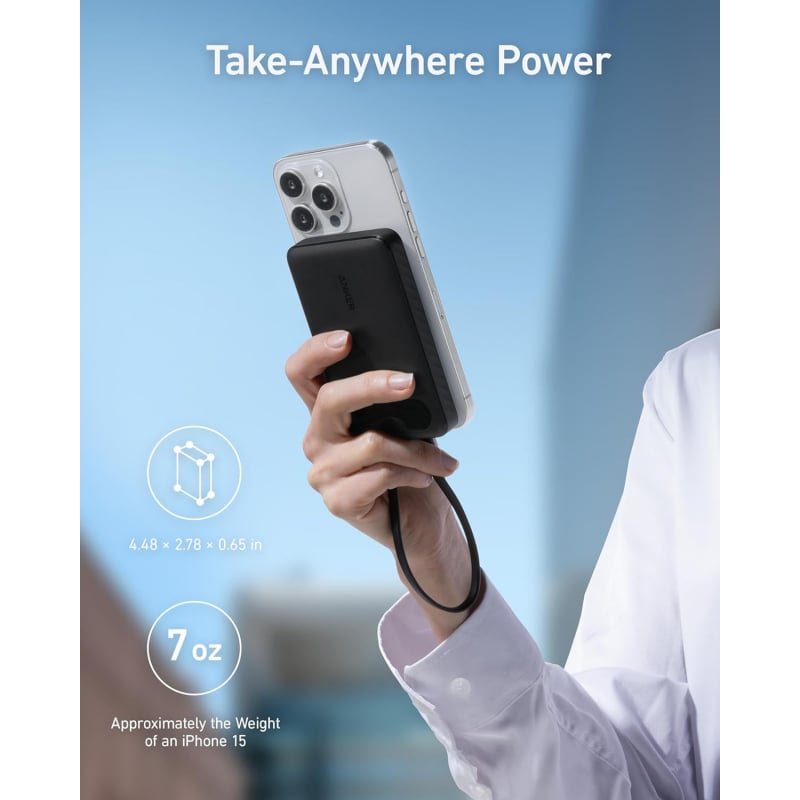 Powerbank Anker PowerCore, 10000mAh, 22.5W, QC + PD, Fekete A1257G11-4