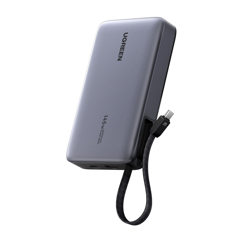 UGREEN PB551 Power Bank, 20000 mAh, 145W, retractable cable-0
