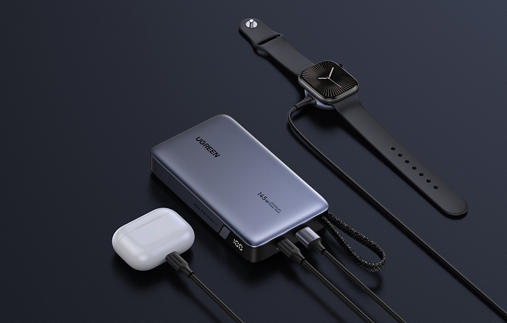 UGREEN PB551 Power Bank, 20000 mAh, 145W, retractable cable-6