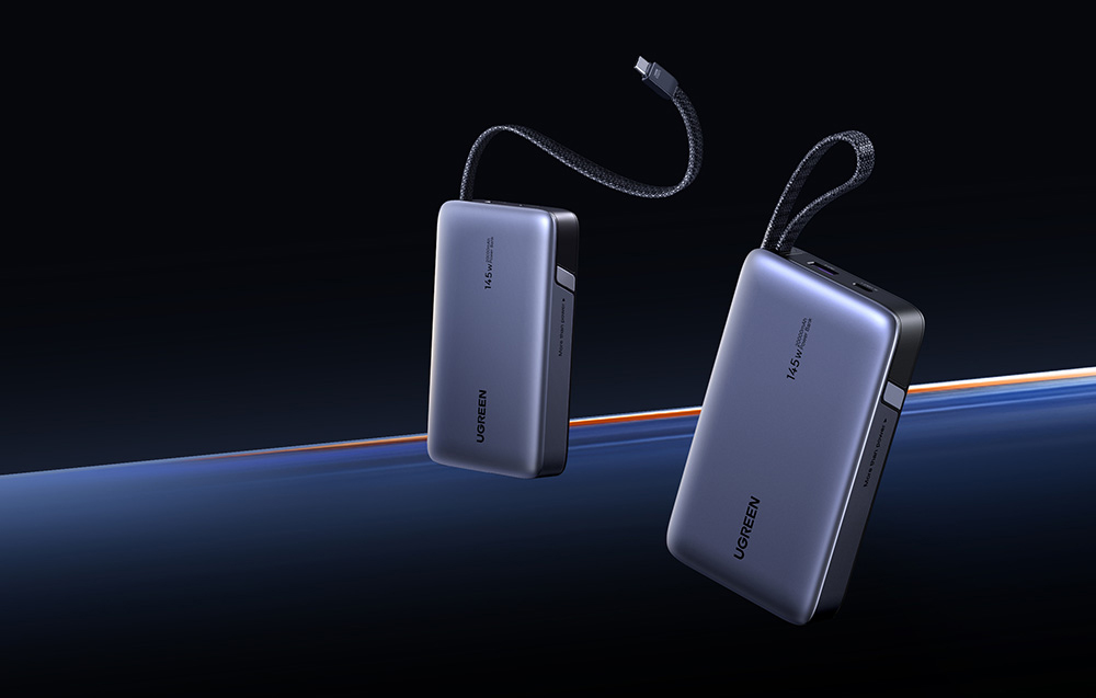 UGREEN PB551 Power Bank, 20000 mAh, 145W, retractable cable-1