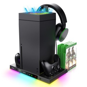 iPega XBX024S Multifunkcionális töltő RGB állvány Xbox-hoz hűtéssel tok