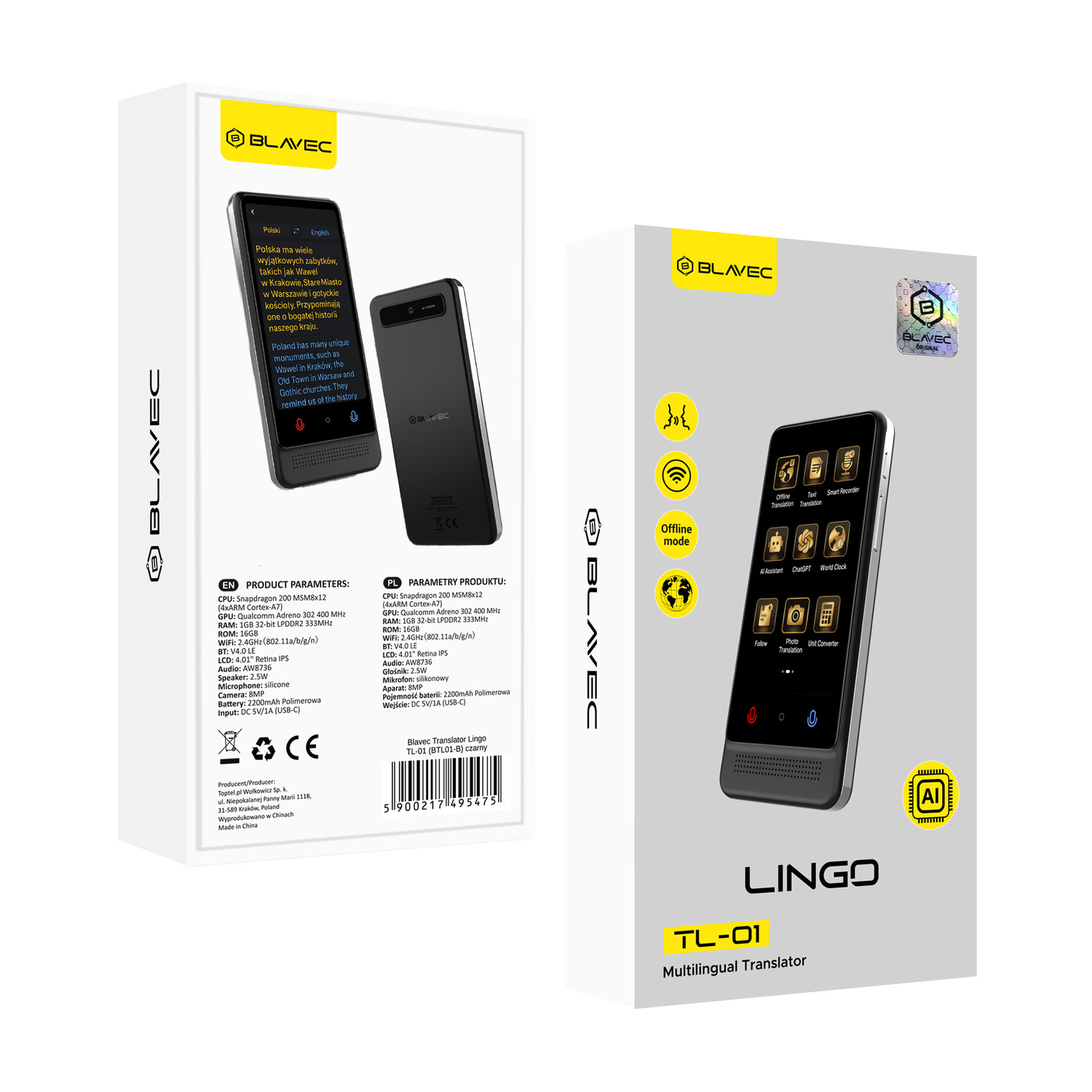 Blavec Lingo TL-01 fordító (BTL01-B) fekete-1